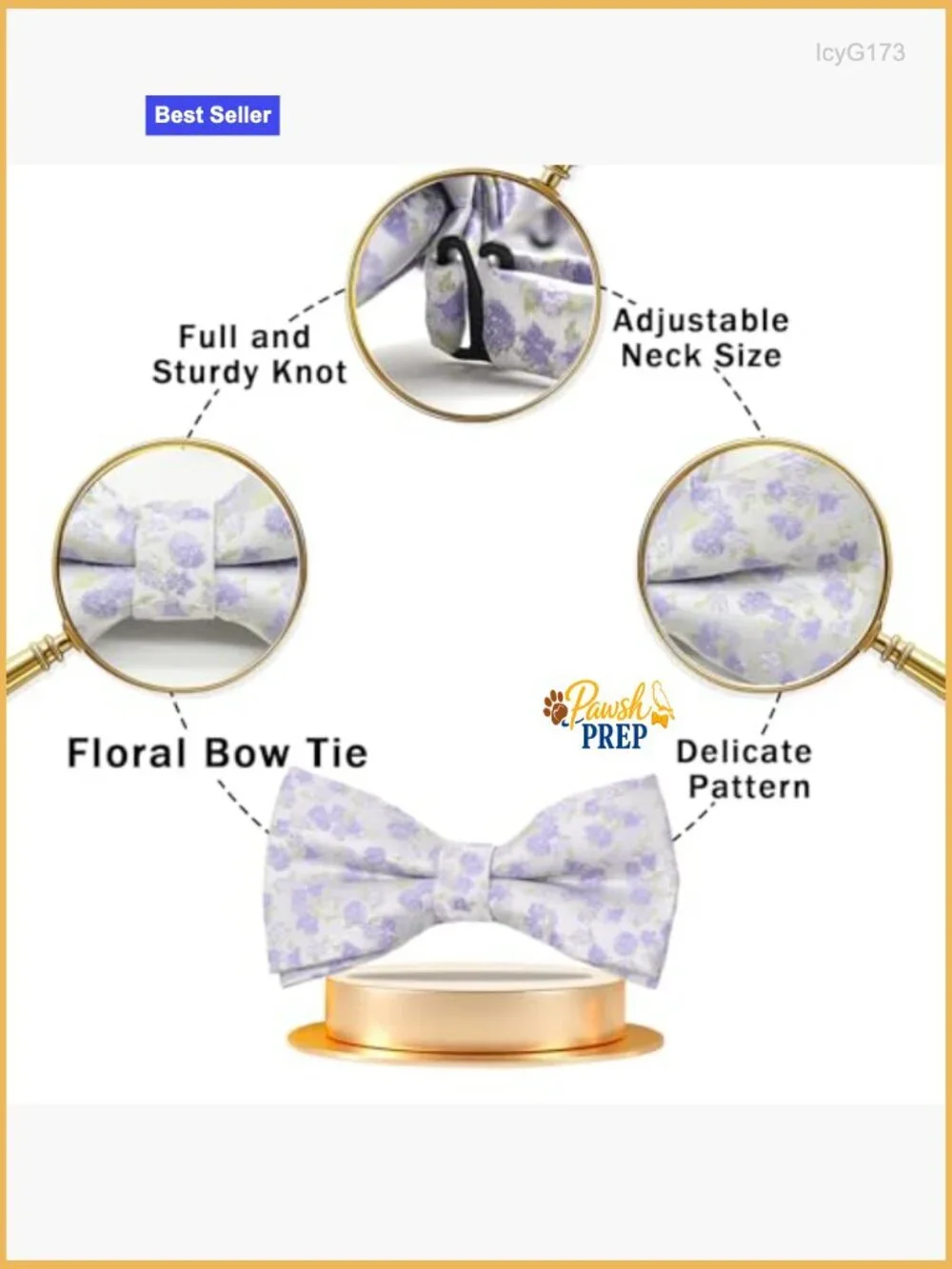 Pre-Tied Satin Bow Tie for Men, Adjustable Floral Pattern Formal Wedding